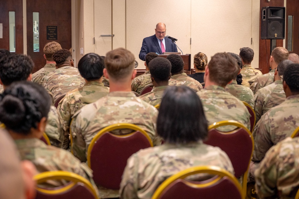 John Levitow Jr. visits Travis AFB