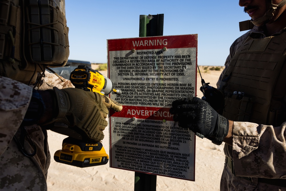 Combat Logistics Battalion 15 marks National Defense Area 4 West in Arizona