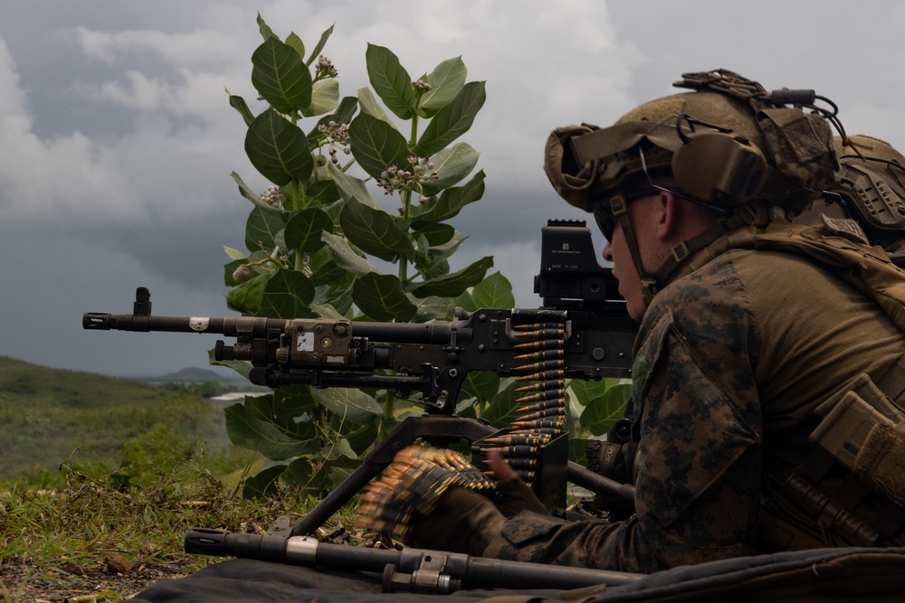 22nd MEU(SOC) | CLB 26 Conducts Machine Gun Range on Camp Santiago, Puerto Rico
