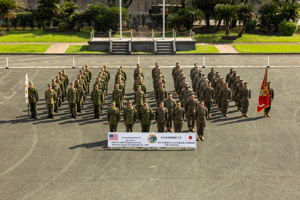 U.S. Marines and Japan Self-Defense Force conduct closing ceremony for Resolute Dragon 25