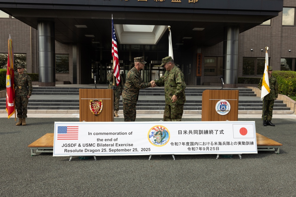 U.S. Marines and Japan Self-Defense Force conduct closing ceremony for Resolute Dragon 25