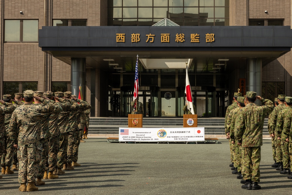 U.S. Marines and Japan Self-Defense Force conduct closing ceremony for Resolute Dragon 25