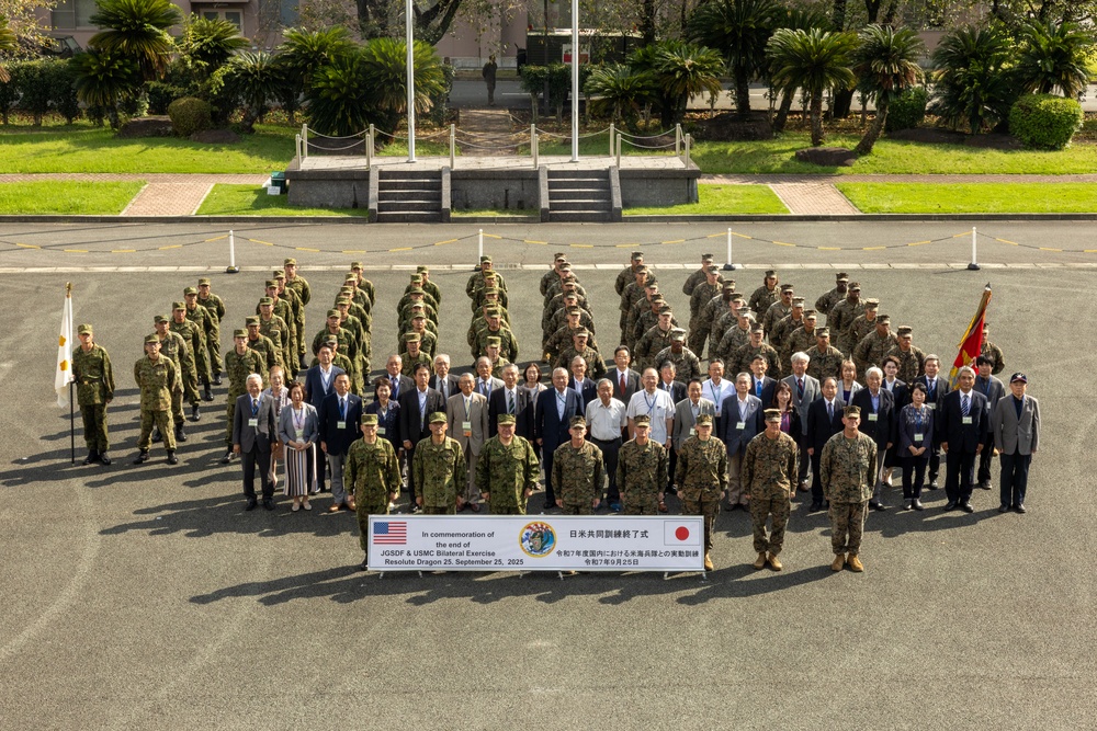 U.S. Marines and Japan Self-Defense Force conduct closing ceremony for Resolute Dragon 25
