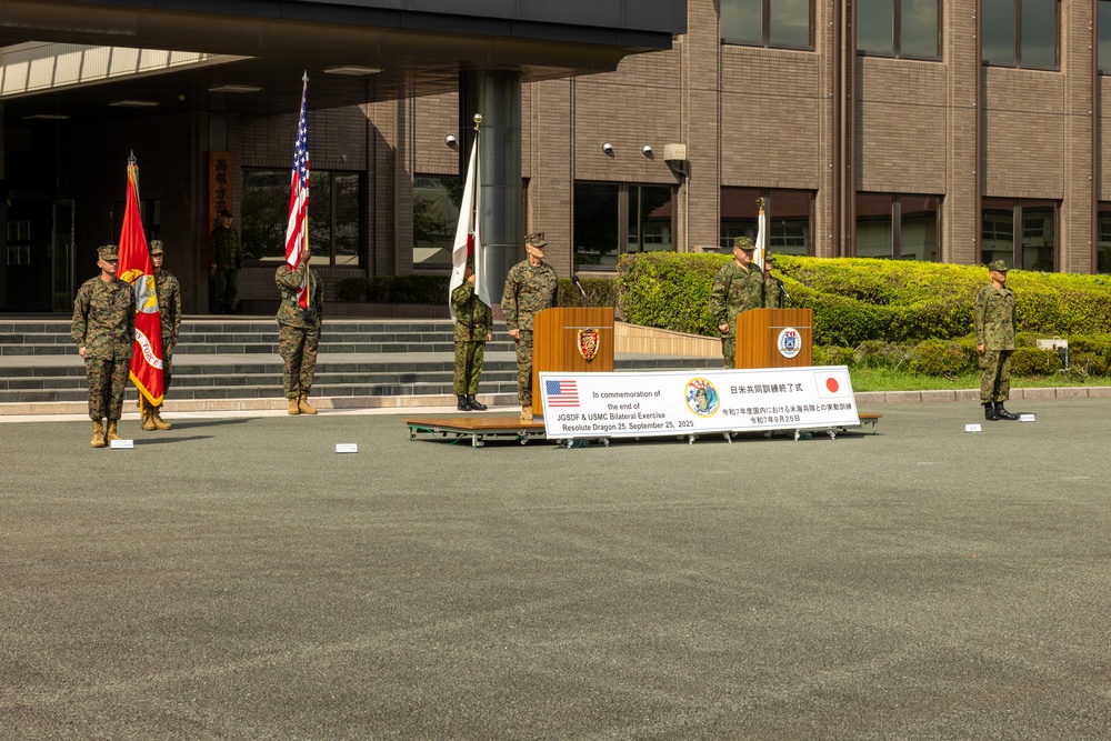 U.S. Marines and Japan Self-Defense Force conduct closing ceremony for Resolute Dragon 25