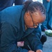 LSSN Tsholofelo Motshwane identifies and records service member information during a simulated mass casualty drill