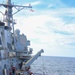 USS Bulkeley (DDG 84) Sailors  launch a rigid-hulled inflatable boat