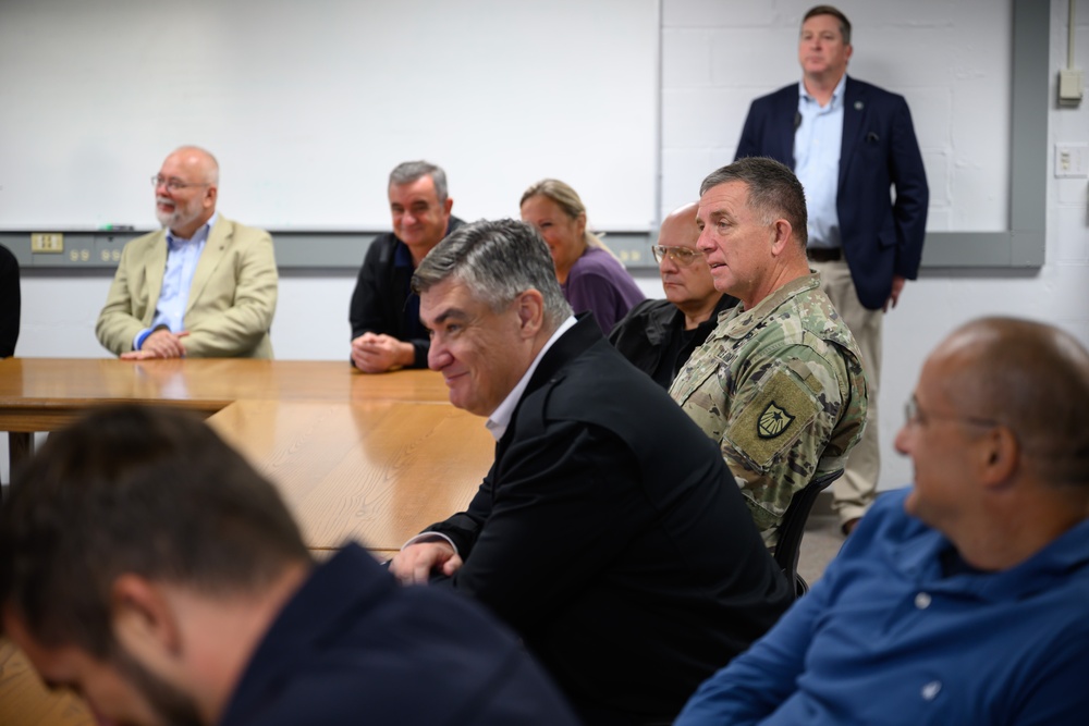 Croatian president visits Minnesota National Guard aviators