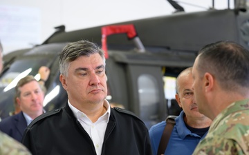 Croatian president visits Minnesota National Guard aviators