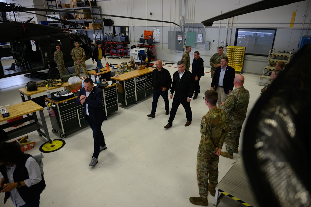 Croatian president visits Minnesota National Guard aviators