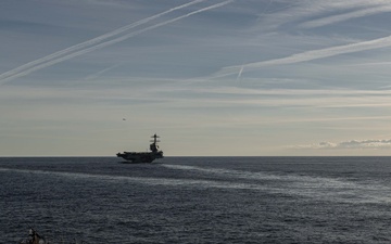 Neptune Strike 25-3 Ships Sail in Formation
