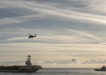 Neptune Strike 25-3 Ships Sail in Formation