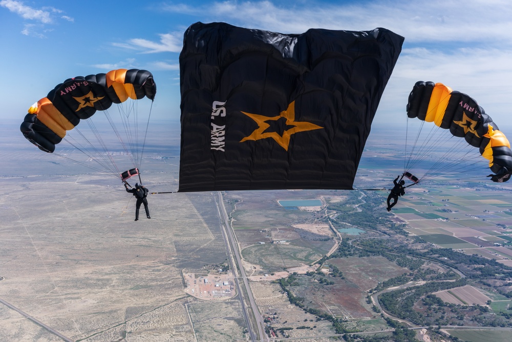 U.S. Army Parachute Team jumps for Pueblo Air Show
