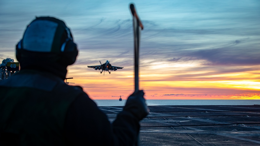 USS Gerald R. Ford (CVN 78) Twilight Flight Operations