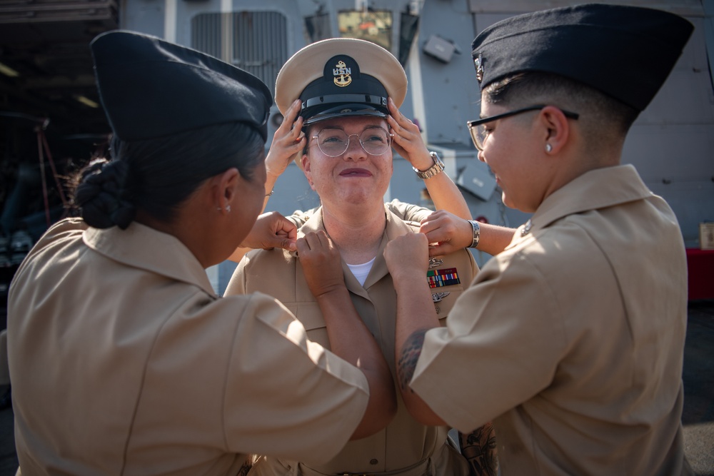 USS Gridley Chief Pinning