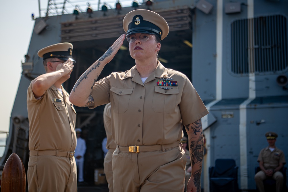 USS Gridley Chief Pinning
