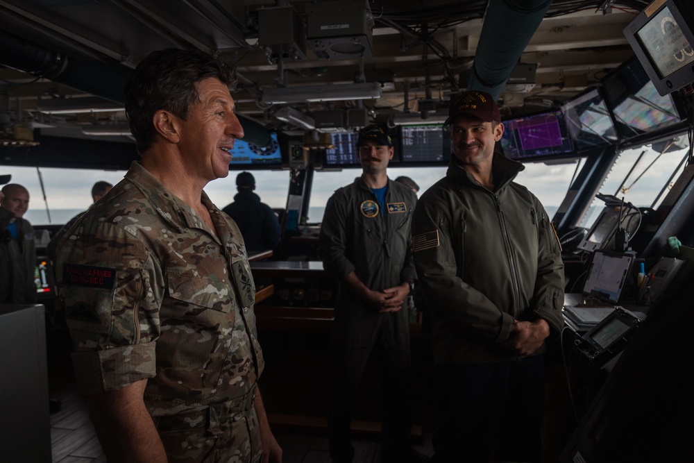 USS Gerald R. Ford (CVN 78) Hosts the British Royal Navy's 1st Sea Lord