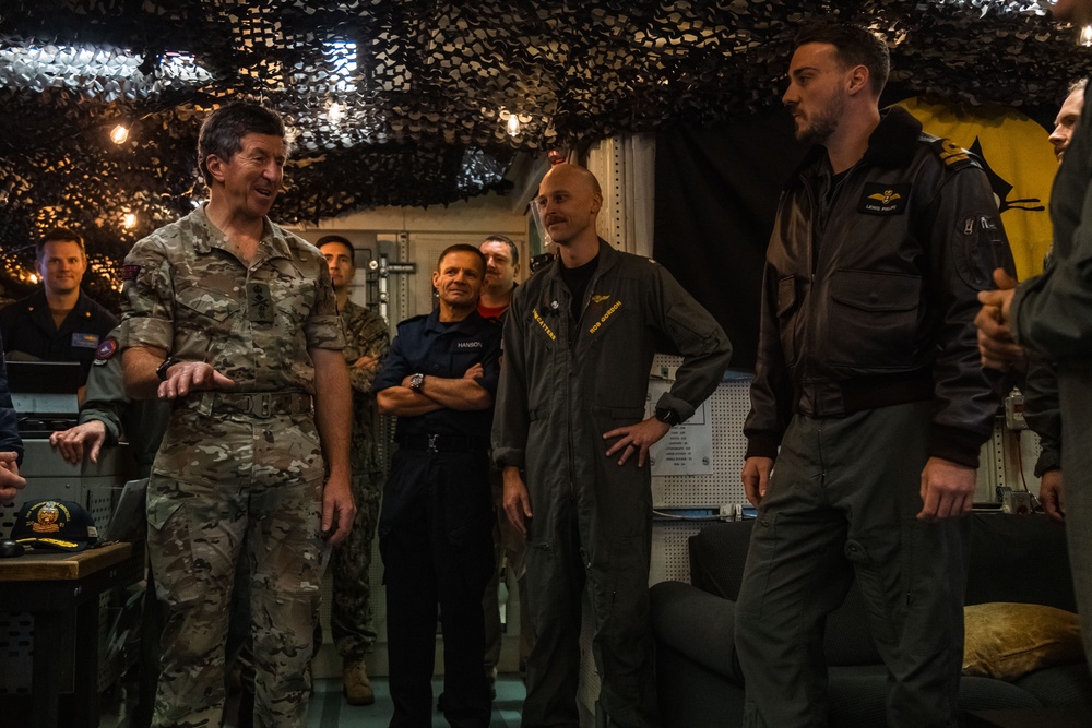 USS Gerald R. Ford (CVN 78) Hosts the British Royal Navy's 1st Sea Lord