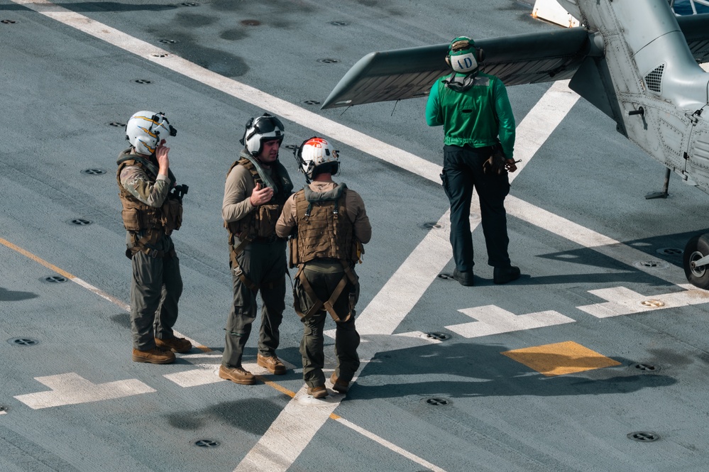 USS Arlington (LPD 24) Conducts Flight Deck Operations For SINKEX During UNITAS 2025