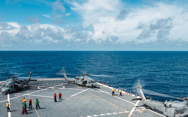 USS Arlington (LPD 24) Conducts SINKEX Flight Ops During UNITAS 2025