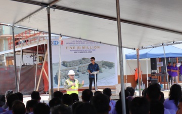 Celebrating Safety Milestones with Construction Workers on Camp Blaz