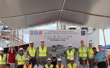 The Officer in Charge of Construction Celebrates Safety Milestones on Camp Blaz