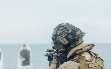 22nd MEU(SOC) | BLT 3/6 Kilo Company Conducts Live Fire Deck Shoot on USS Iwo Jima