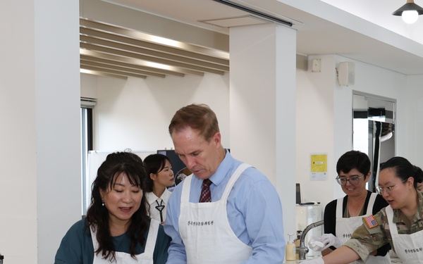 Members of 403rd AFSB took part in a samgyetang cooking class