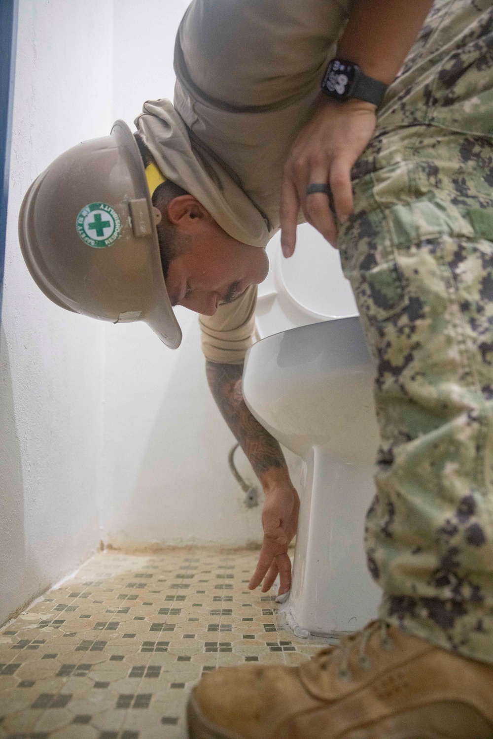 Naval Mobile Construction Battalion Four performs repairs on Aimeliik Elementary School in support of Pacific Partnership 2025