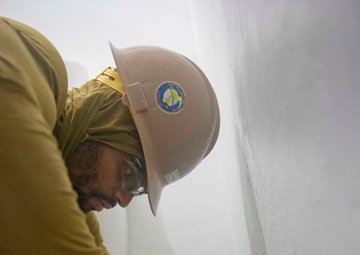 Naval Mobile Construction Battalion Four performs repairs on Aimeliik Elementary School in support of Pacific Partnership 2025