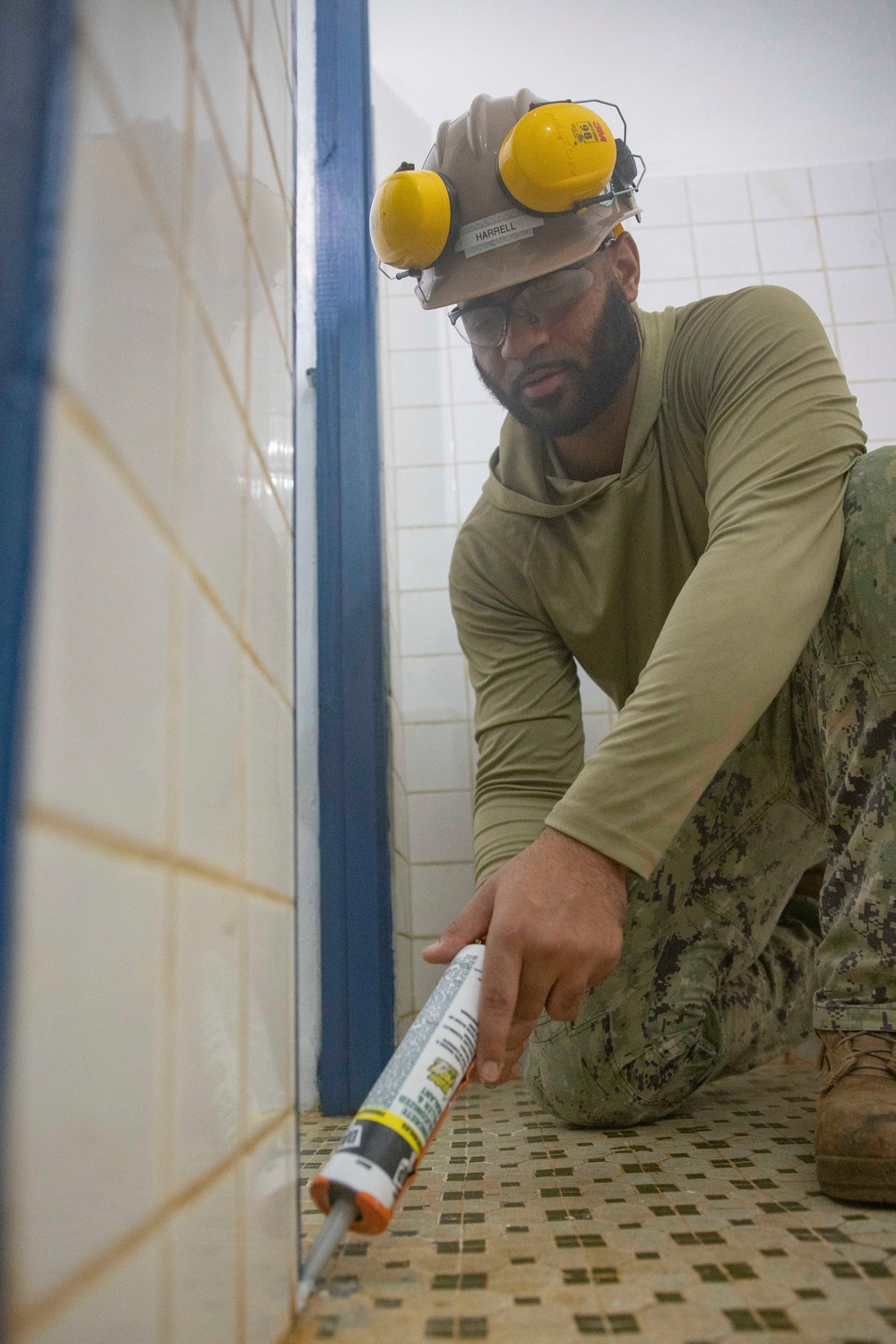 Naval Mobile Construction Battalion Four performs repairs on Aimeliik Elementary School in support of Pacific Partnership 2025