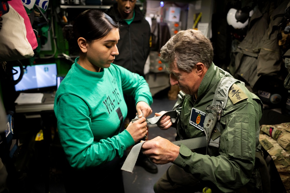 USS Gerald R. Ford (CVN 78) Hosts the British Royal Navy's 1st Sea Lord