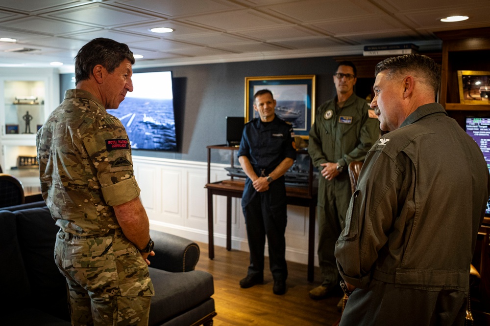 USS Gerald R. Ford (CVN 78) Hosts the British Royal Navy's 1st Sea Lord