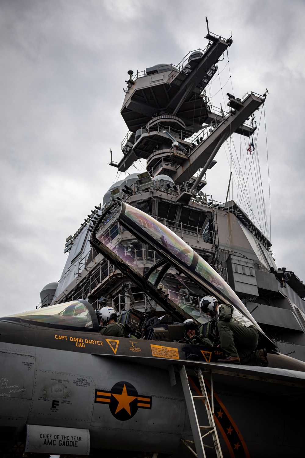 USS Gerald R. Ford (CVN 78) Hosts the British Royal Navy's 1st Sea Lord