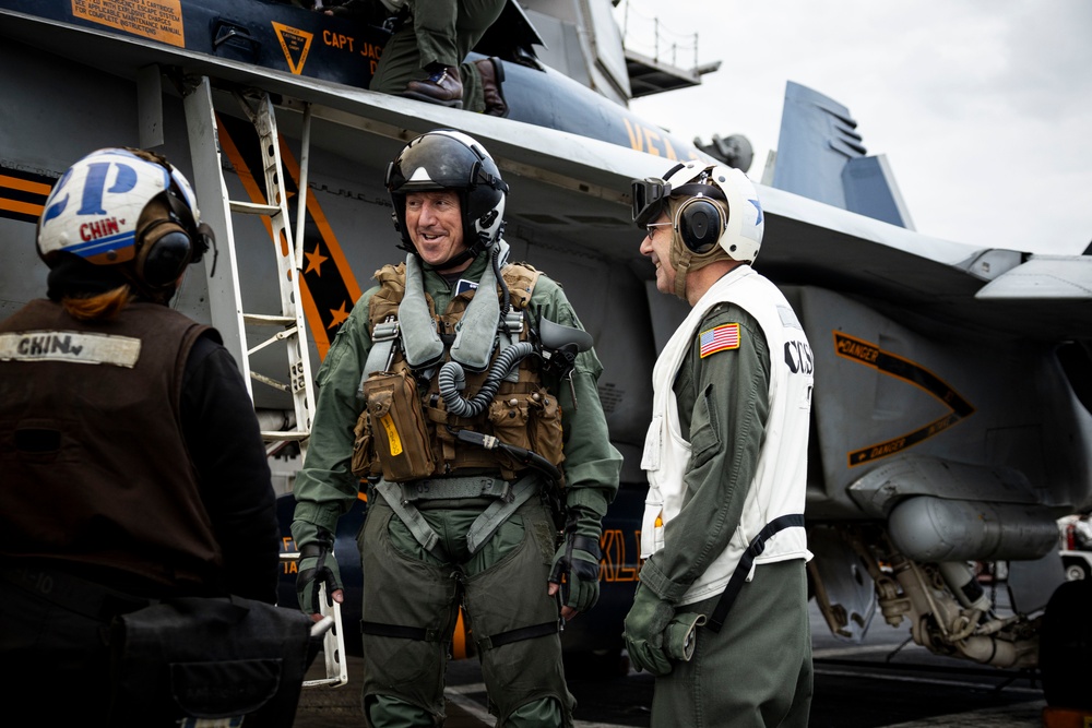 USS Gerald R. Ford (CVN 78) Hosts the British Royal Navy's 1st Sea Lord