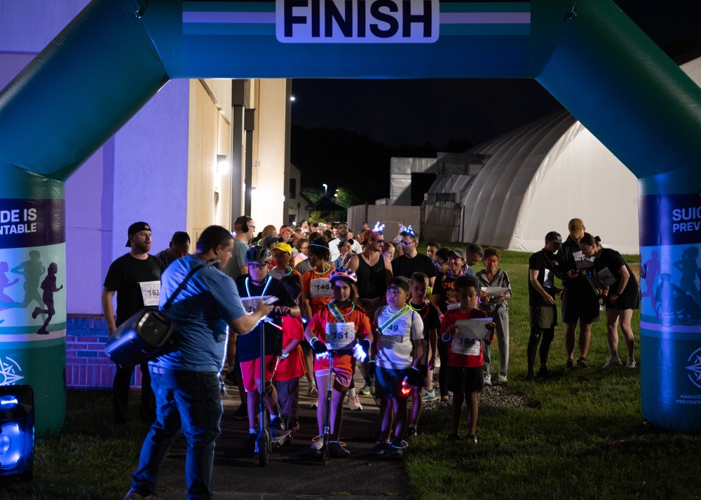 Suicide Prevention &amp; Awareness 5K Glow Run held