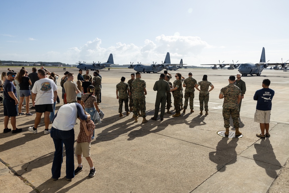 Marines with VMGR-252 deployed from MCAS Cherry Point