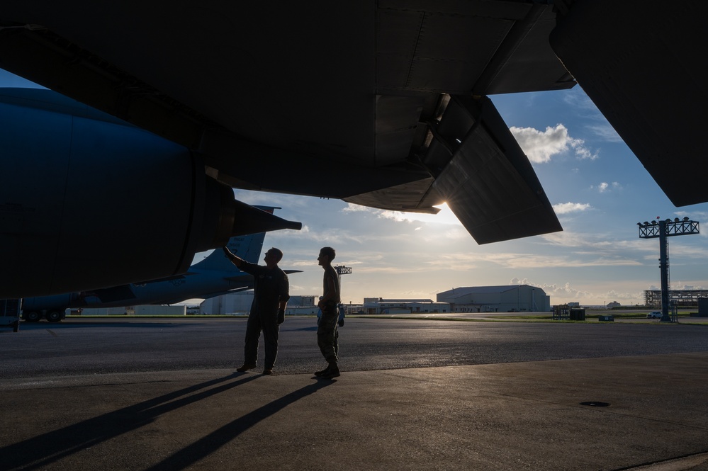 After dark: nighttime air refueling with the E-3 Sentry