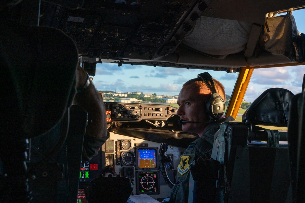 After dark: nighttime air refueling with the E-3 Sentry