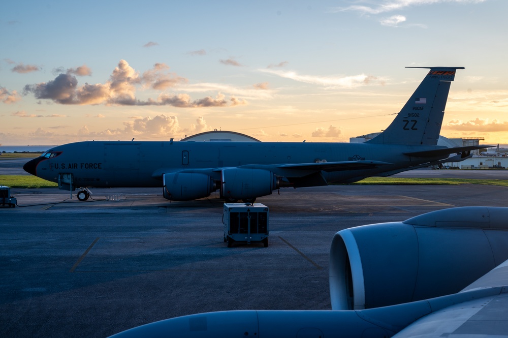 After dark: nighttime air refueling with the E-3 Sentry