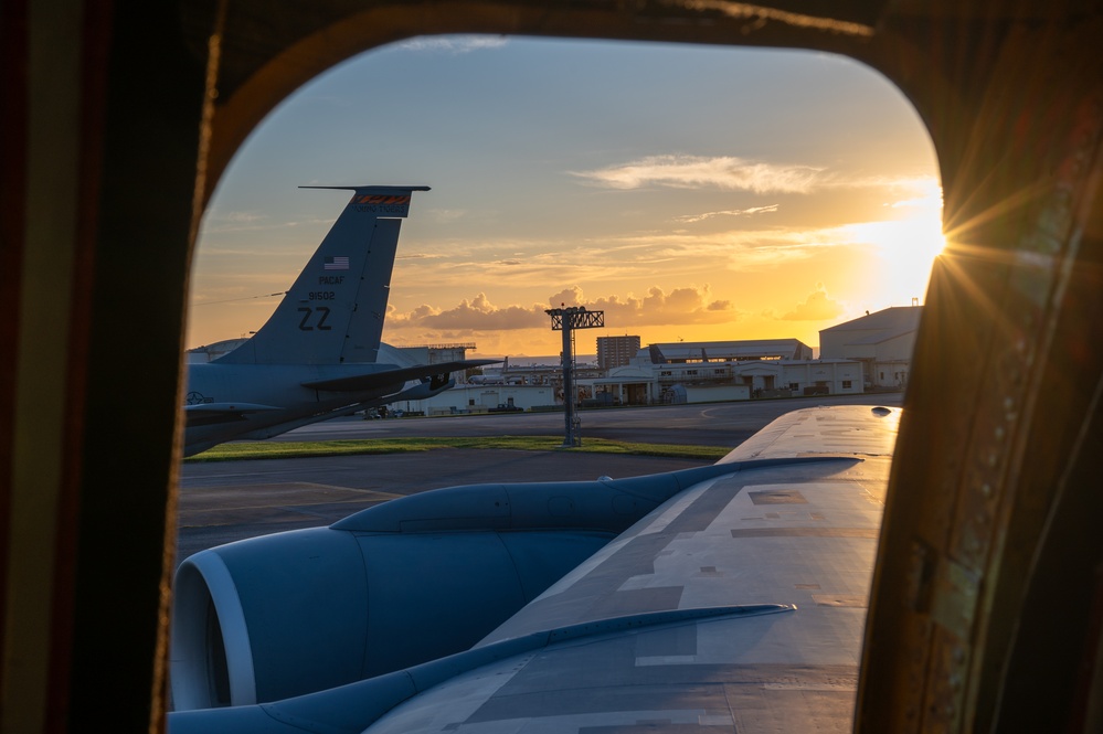 After dark: nighttime air refueling with the E-3 Sentry