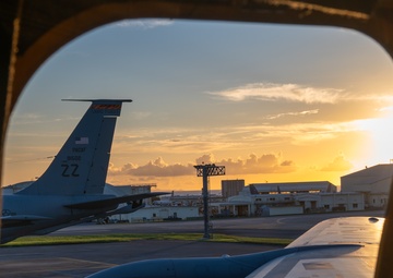 After dark: nighttime air refueling with the E-3 Sentry