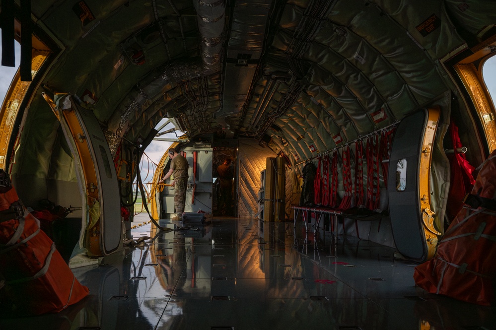 After dark: nighttime air refueling with the E-3 Sentry