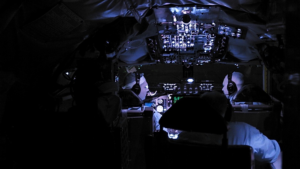 After dark: nighttime air refueling with the E-3 Sentry
