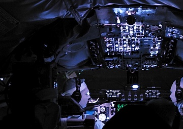 After dark: nighttime air refueling with the E-3 Sentry