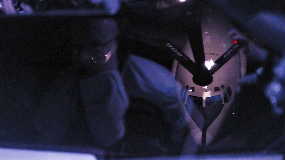 After dark: nighttime air refueling with the E-3 Sentry