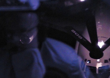 After dark: nighttime air refueling with the E-3 Sentry