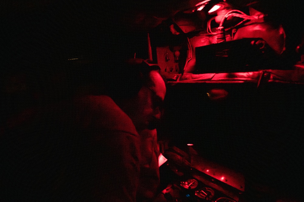 After dark: nighttime air refueling with the E-3 Sentry