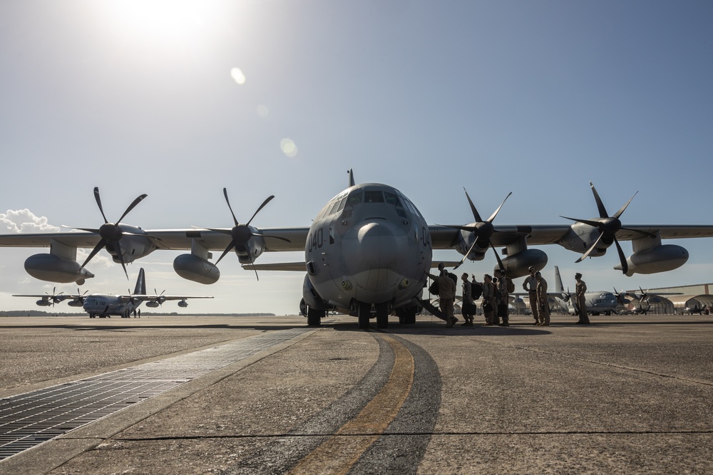 Marines with VMGR-252 deployed from MCAS Cherry Point