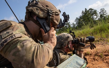 Forward observers call for fire at JRTC
