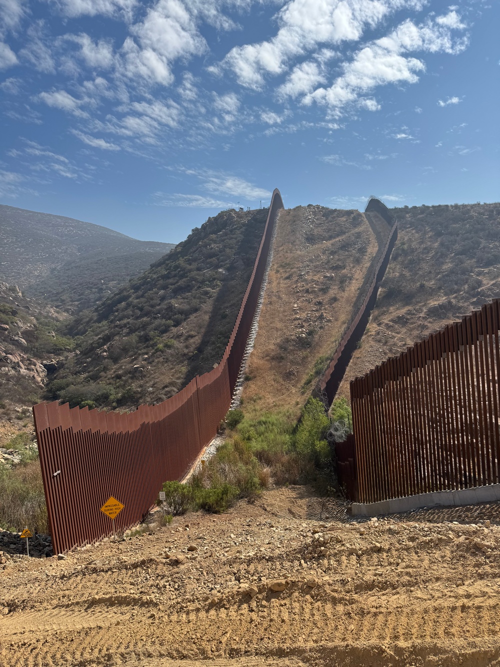 New Border Wall Construction in Dulzura, CA